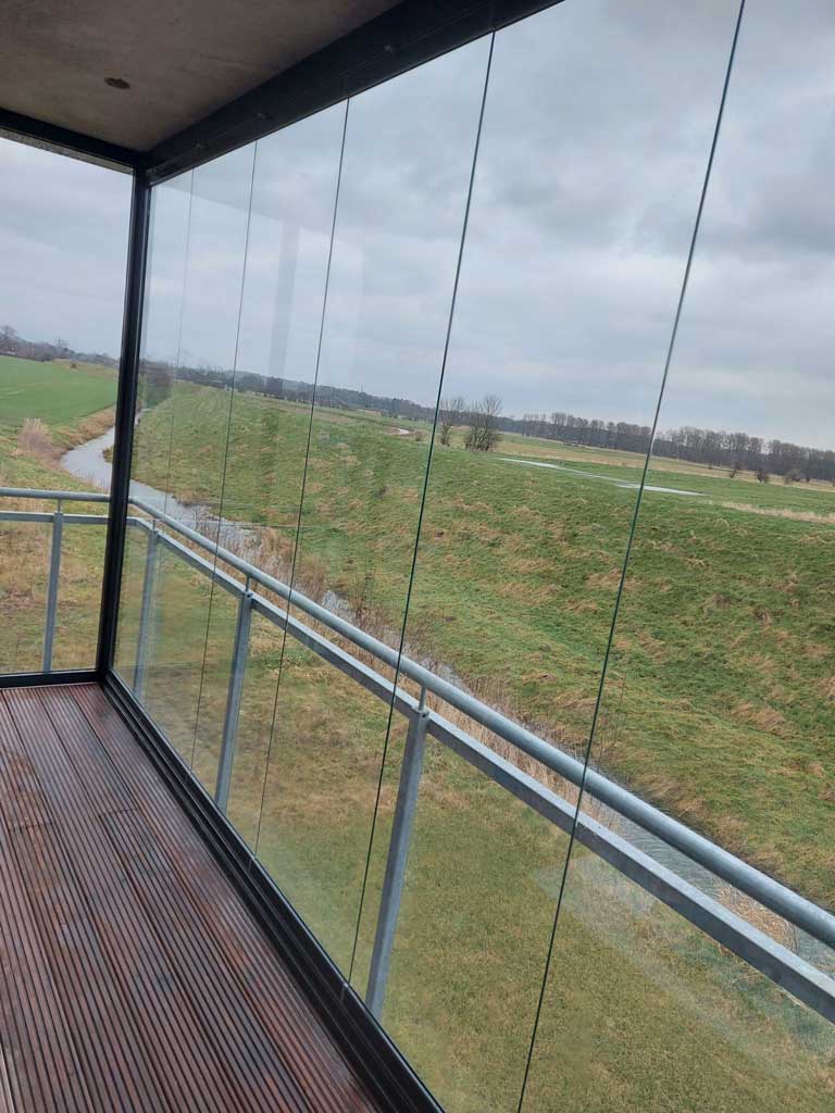 Balkonverglasungen an der Elbmarsch Nachher Innen