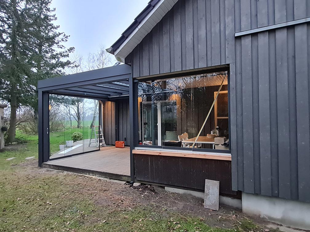 Glashaus in Lutzhorn Bau