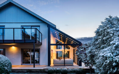 Wintergarten im Schnee – Wärme trifft Weite